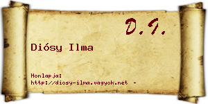 Diósy Ilma névjegykártya